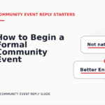 How to Begin a Formal Community Event Reply