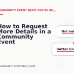 How to Request More Details in a Community Event Reply