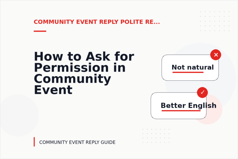 How to Ask for Permission in Community Event Reply English