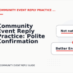 Community Event Reply Practice: Polite Confirmation Examples