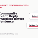 Community Event Reply Practice: Better Sentence Choices