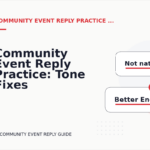 Community Event Reply Practice: Tone Fixes for Real Situations
