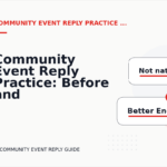 Community Event Reply Practice: Before and After Corrections